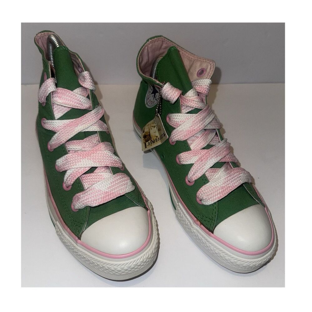 Converse Chuck Taylor All Star Unisex Sneakers - Green/Pink/White - US 6.5